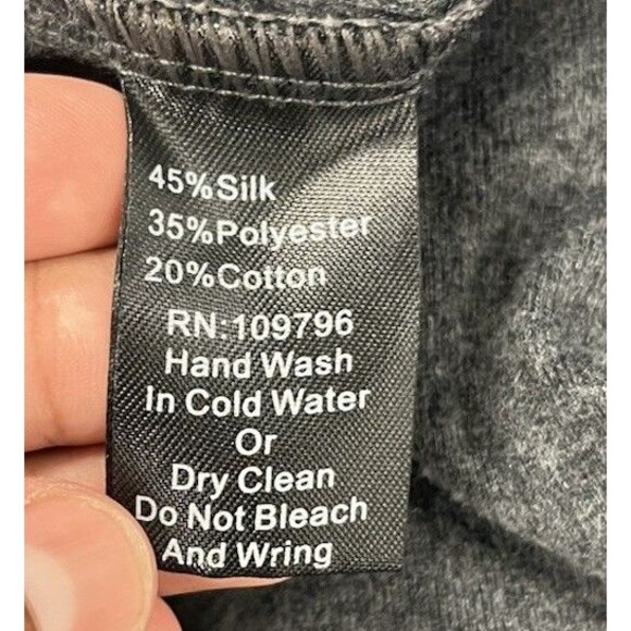 Pretty Angel Tunic Top Womens Silk Blend Size XL Gray Artsy Witchy Whimsygoth - Picture 5 of 6